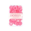 Bouton pression plastique sans pince Bohin 13mm - Rose