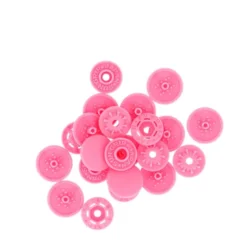 Bouton pression plastique sans pince Bohin 13mm - Rose