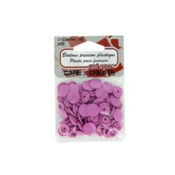 Bouton pression résine diam 12.4mm - lot de 25 - Parme