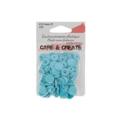 Bouton pression résine diam 12.4mm - lot de 25 - bleu turquoise