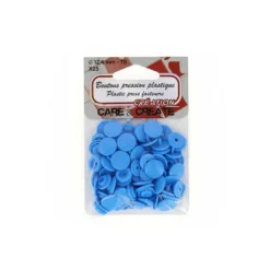 Bouton pression résine diam 12.4mm - lot de 25 - bleu azur