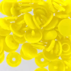 Bouton pression résine diam. 13mm - Jaune - lot de 30