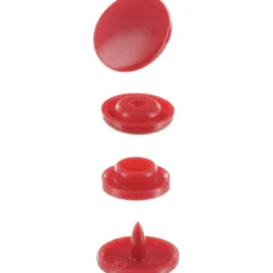 Bouton pression résine diam. 13mm - Rose - lot de 30