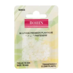 Bouton Pressions à coudre 10mm transparent - Bohin