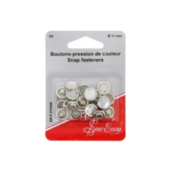 Bouton pressions Nacré sans couture pour tissus légers