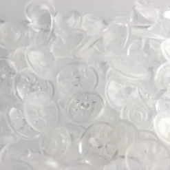 Bouton pression TISSU EPAIS en résine diam 12.4mm - transparent - lot de 25