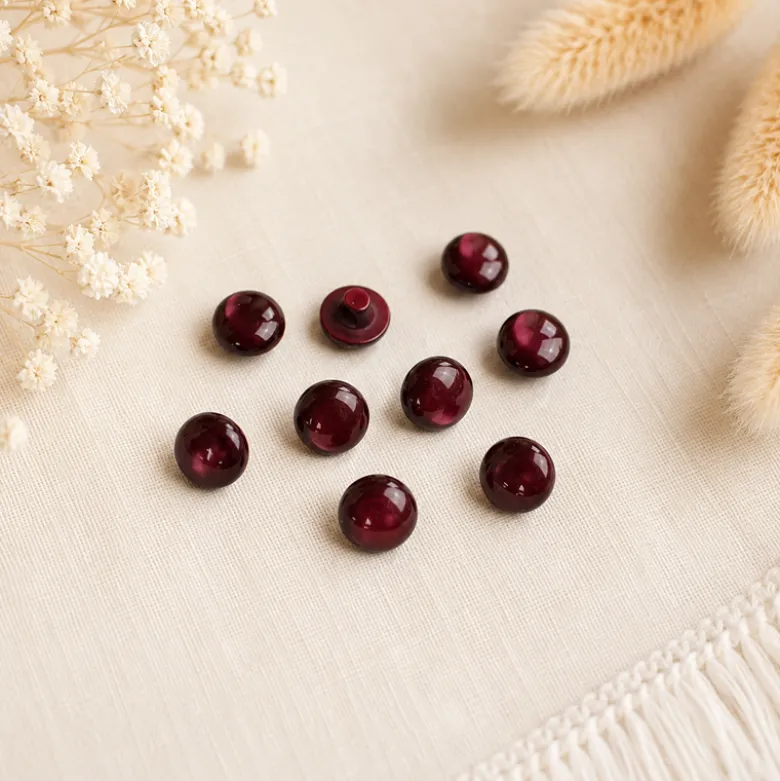 Bouton à queue classique 11mm - Rubis