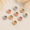 Bouton rond alliage 2 trous 11mm - Argent