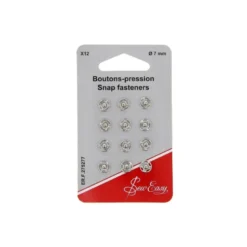 Boutons pressions à coudre 7mm - Argent