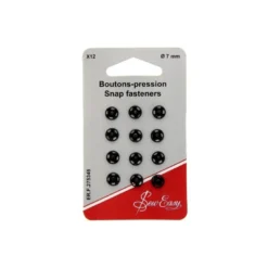 Boutons pressions à coudre 12mm - Noir