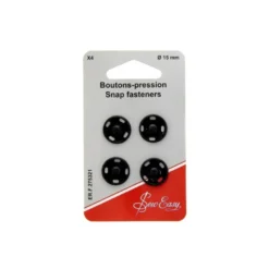 Boutons pressions à coudre 15mm - Noir