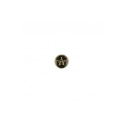 Bouton étoile Or et Noir 10mm