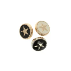 Bouton étoile Or et Noir 10mm