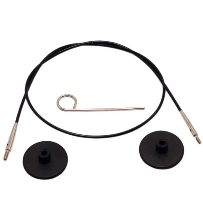 Câble Knit pro pour aiguilles Circulaire, Interchangeable 60cm Noir
