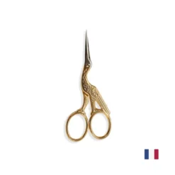 Ciseaux à broder Cigogne Doré 9 cm BOHIN France