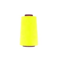 Cône de fil à coudre 100% polyester jaune fluo - 5000 yards (4573m)