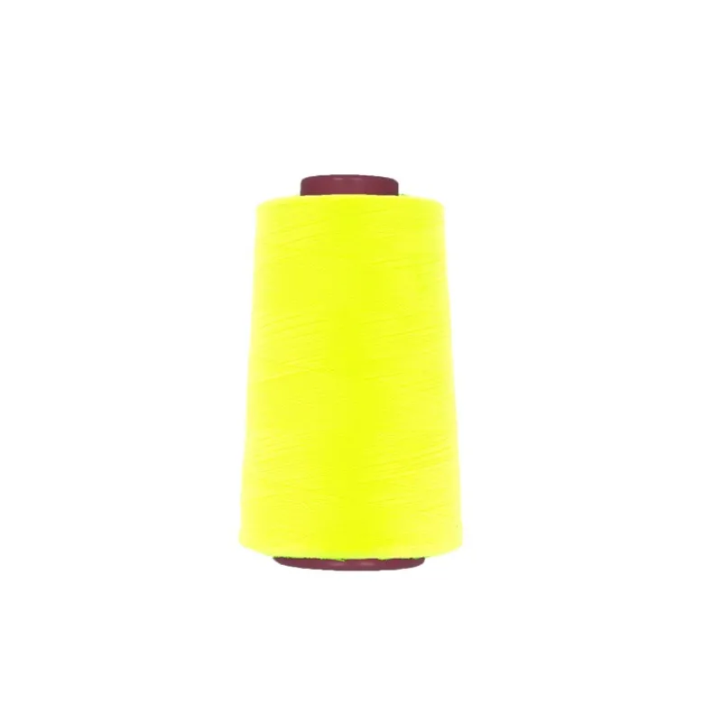 Cône de fil à coudre 100% polyester jaune fluo - 5000 yards (4573m)