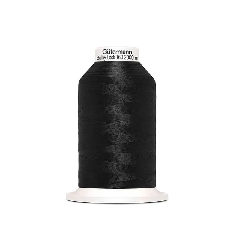 Cône fil Mousse Gutermann Bulky lock 180 2000 m - N°000 Noir