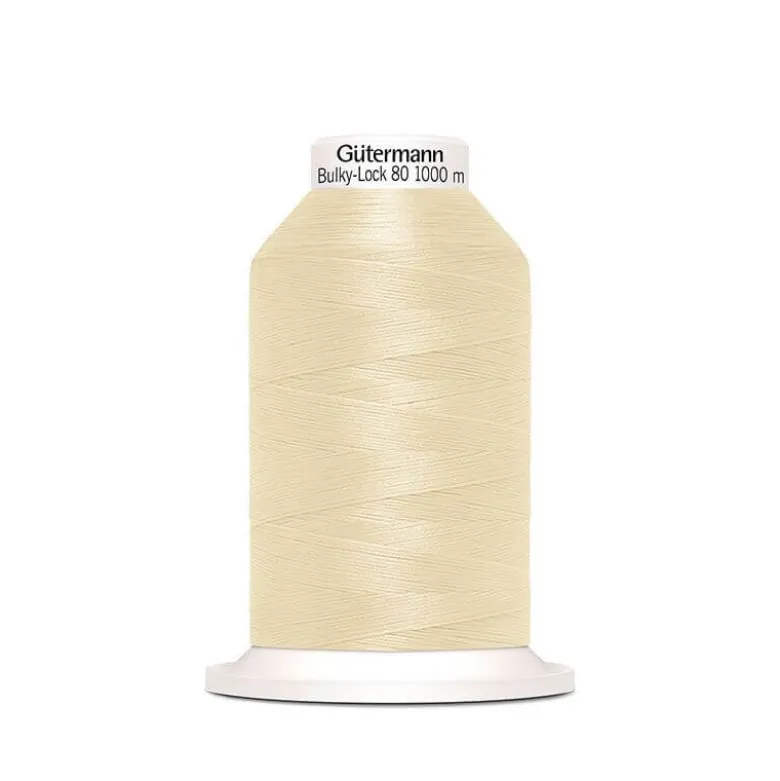Cône fil Mousse Gutermann Bulky Lock 80 écru 1000 m - N°414