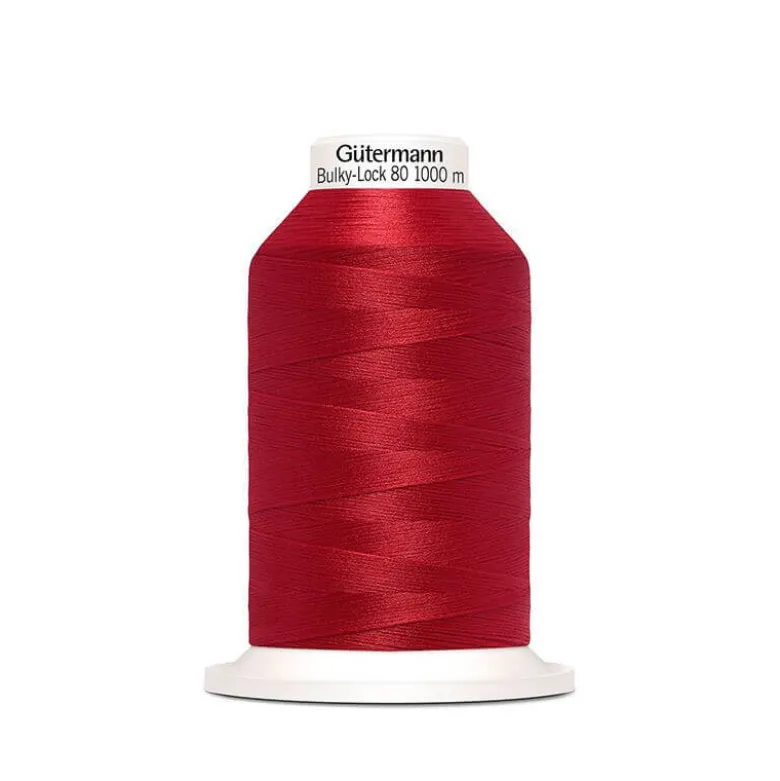 Cône fil Mousse Gutermann Bulky Lock 80 Rouge 1000 m - N°156
