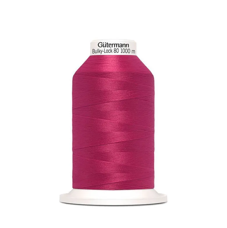 Cône fil Mousse Gutermann Bulky Lock 80 Fuchsia 1000 m - N°382
