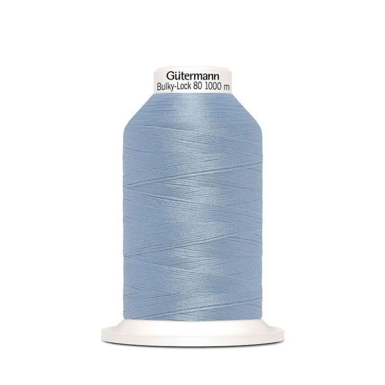 Cône fil Mousse Gutermann Bulky Lock 80 bleu clair 1000 m - N°143 - Bulky Lock