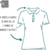 Col de polo bleu marine pour homme - OEKO TEX