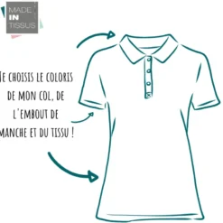 Col de polo bleu marine pour homme - OEKO TEX