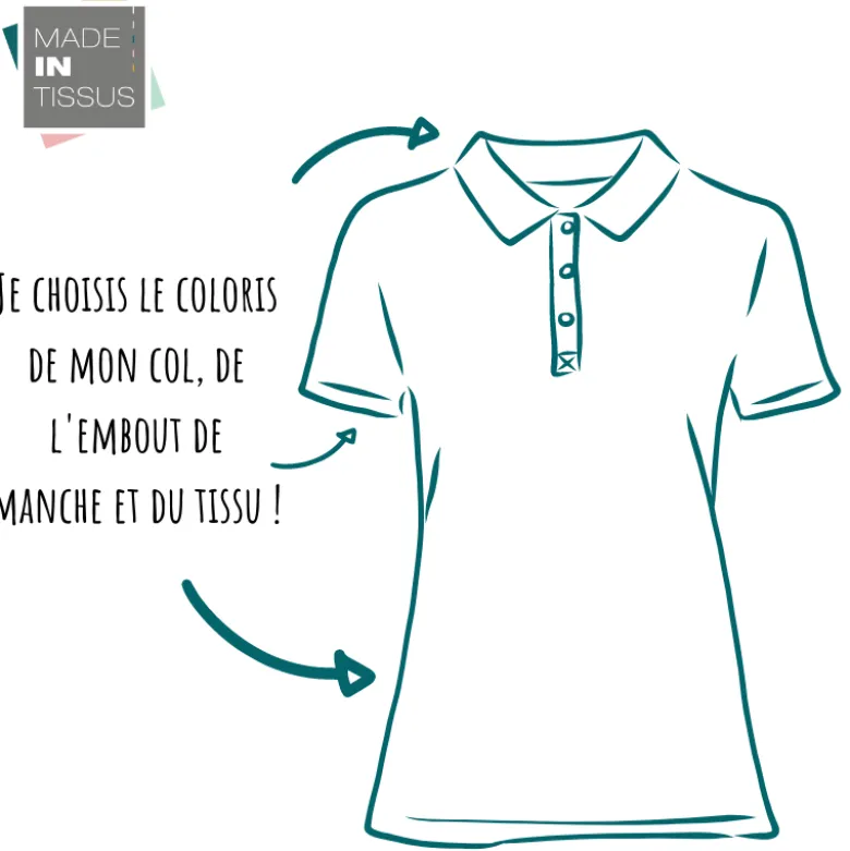 Col de polo bleu marine pour homme - OEKO TEX