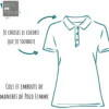 Col de polo gris clair chiné pour Femme - OEKO TEX