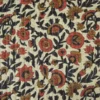 Coton matelassée Bamola motif fleurs Indienne fond écru