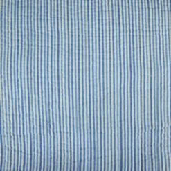 Coton matelassée Kavy motif fleurs Indienne fond bleu