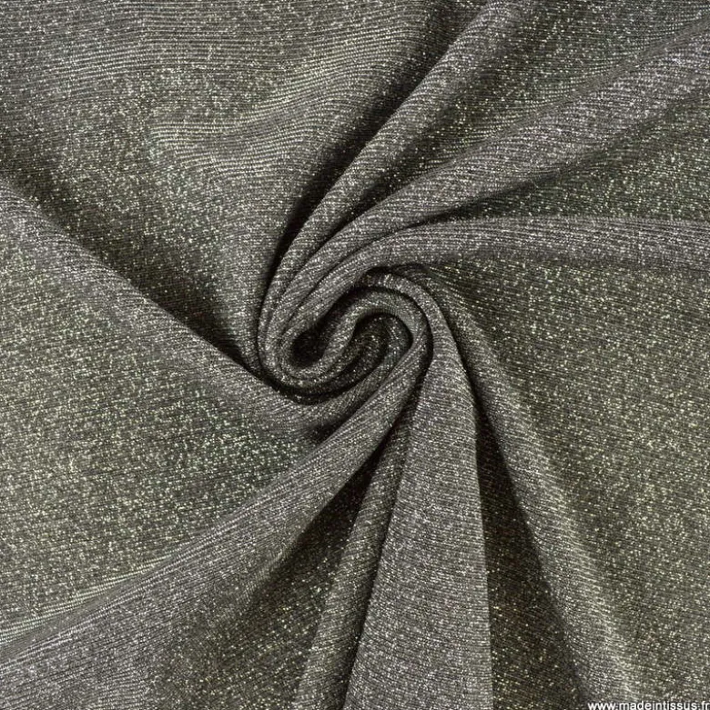 coupon de 90cm de tissu Jersey sparkling argent