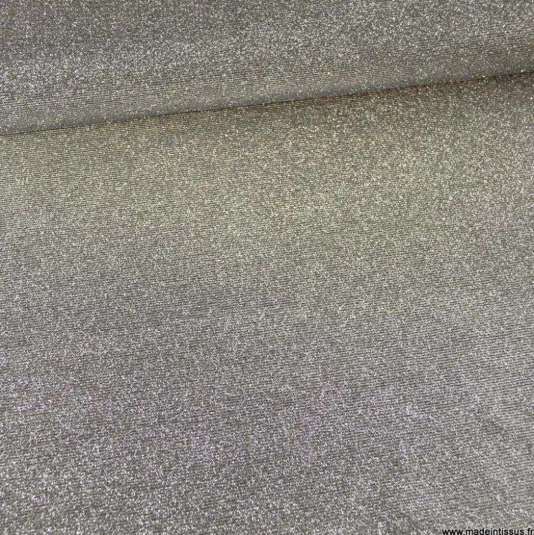coupon de 90cm de tissu Jersey sparkling argent