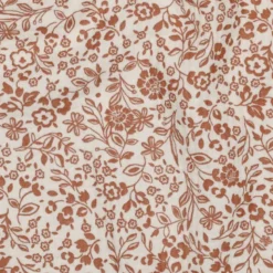 Double gaze Bertille motifs fleurs fond écru - oeko tex