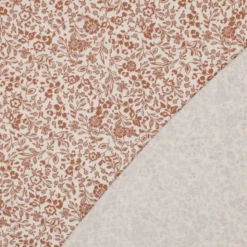 Double gaze Bertille motifs fleurs fond écru - oeko tex