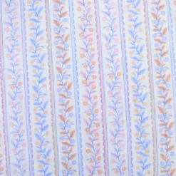 Double gaze Bio motif fleurs et rayures Parme, rose et bleu