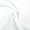 Double gaze brodée Evana motif fleurs fond blanc naturel - OEKO TEX