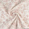 Double gaze de coton Bio & OEKO TEX Jeannine motifs fleurs roses fond Blanc rosé