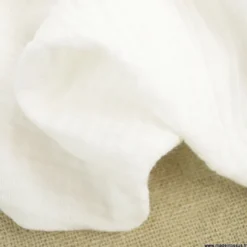 Double gaze de coton Bio uni Blanc cassé Milk -OEKO TEX