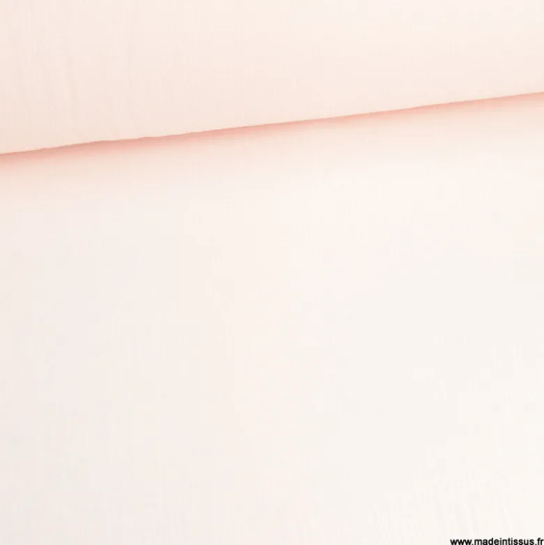 Double gaze de coton Bio uni rose -OEKO TEX