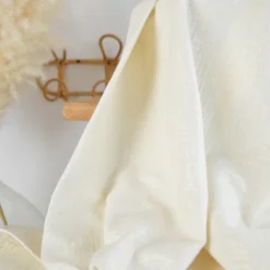 Double gaze de coton irisé Lurex fond Ecru -OEKO TEX