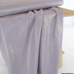 Double gaze de coton irisé Lurex Parme -OEKO TEX