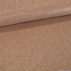 Double gaze de coton irisé Lurex Cognac -OEKO TEX