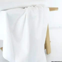 Double gaze de coton irisé Lurex Blanc -OEKO TEX