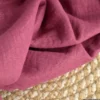 Double gaze de coton irisé Lurex fond cerise -OEKO TEX
