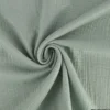 Double gaze de coton irisé Lurex fond Vert Tilleul -OEKO TEX