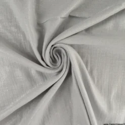 Double gaze de coton irisé Lurex fond Gris clair -OEKO TEX