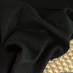 Double gaze de coton irisé Lurex fond Noir -OEKO TEX