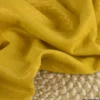 Double gaze de coton irisé Lurex fond Ocre -OEKO TEX